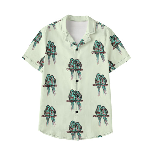 All-Over Print Kid's Hawaiian Vacation Shirt | 115GSM Cotton poplin
