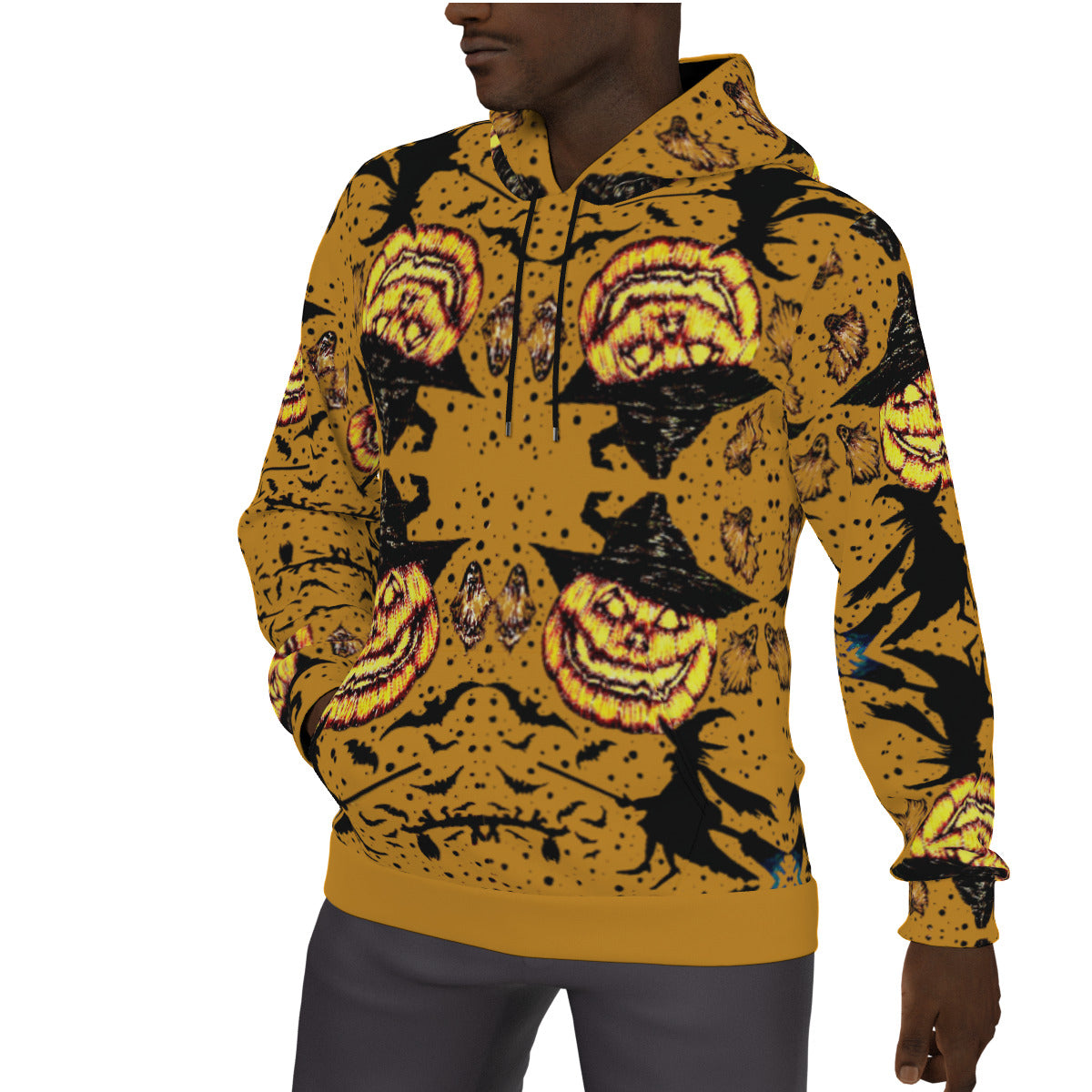 All-Over Print Men's Thicken Pullover Hoodie