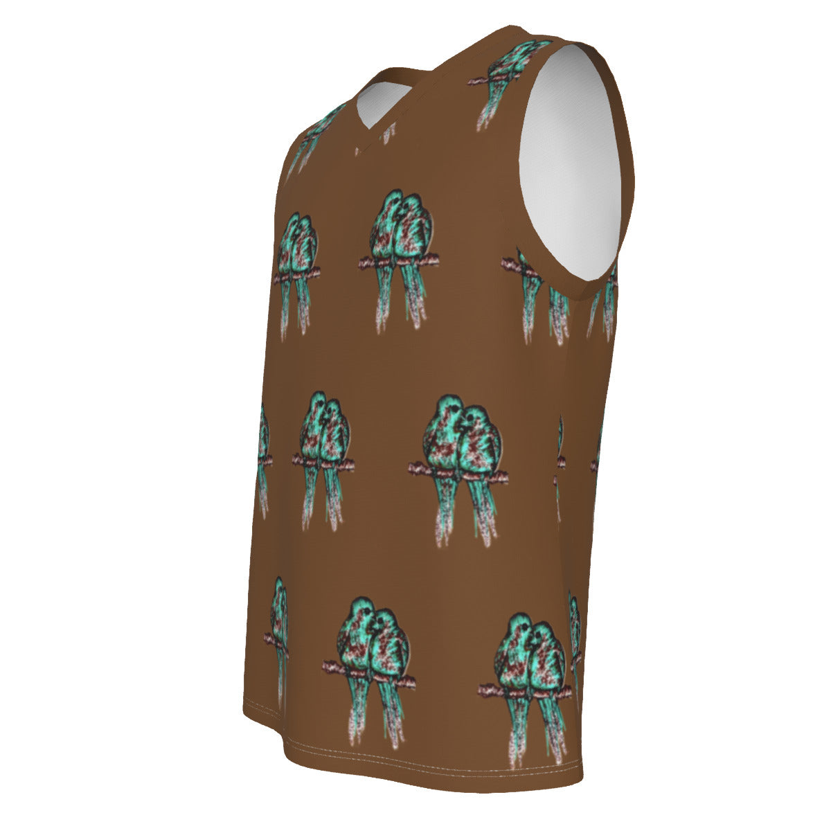 All-Over Print Men's V Neck Basketball Top