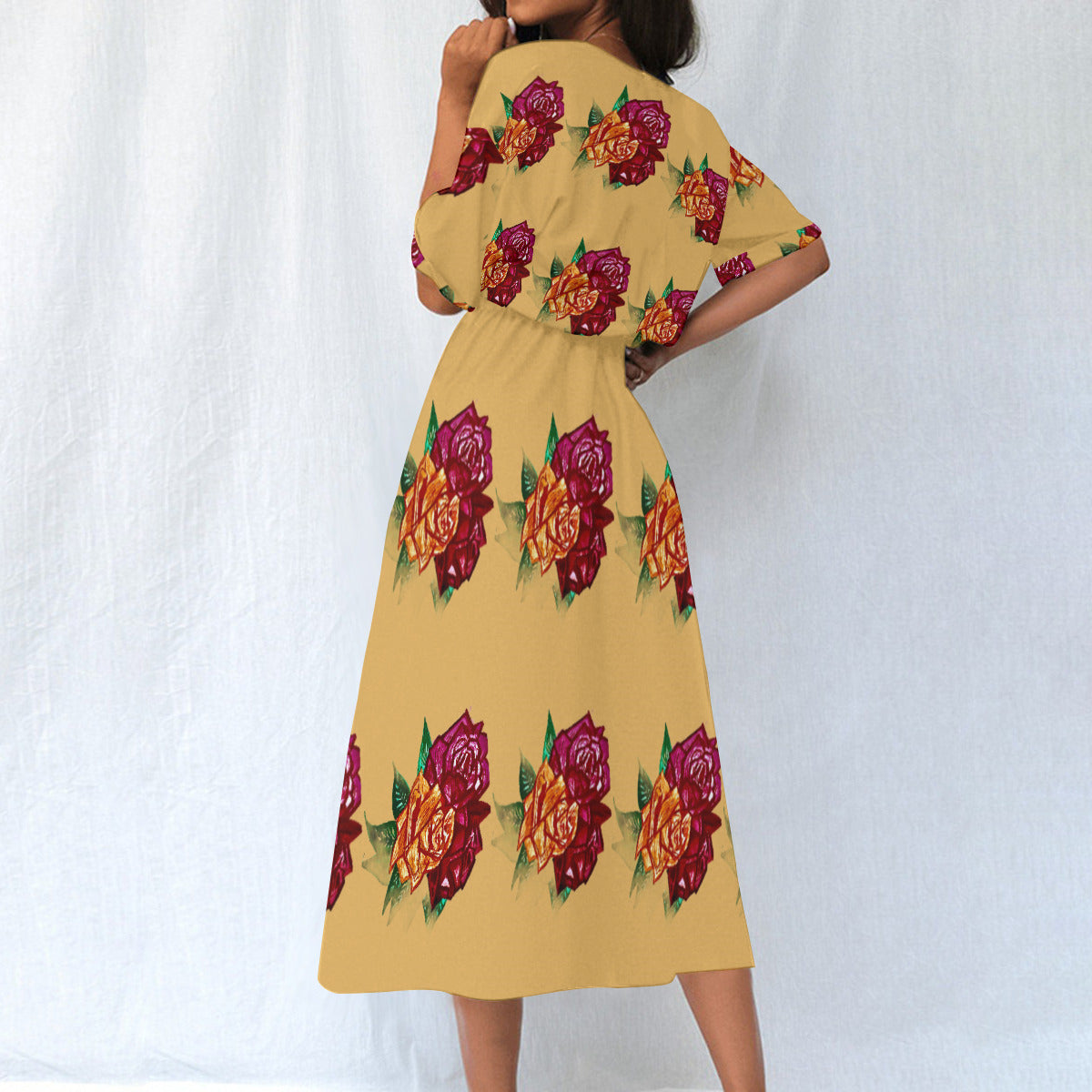 All-Over Print Women's Elastic Waist Dress