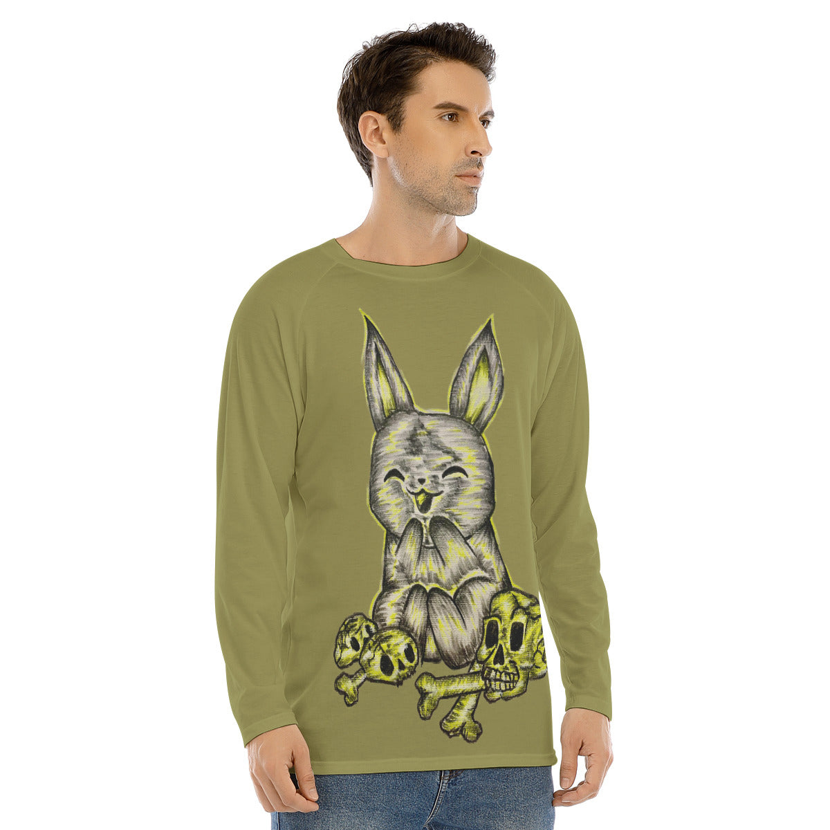 All-Over Print Men's Long Sleeve T-shirt With Raglan Sleeve