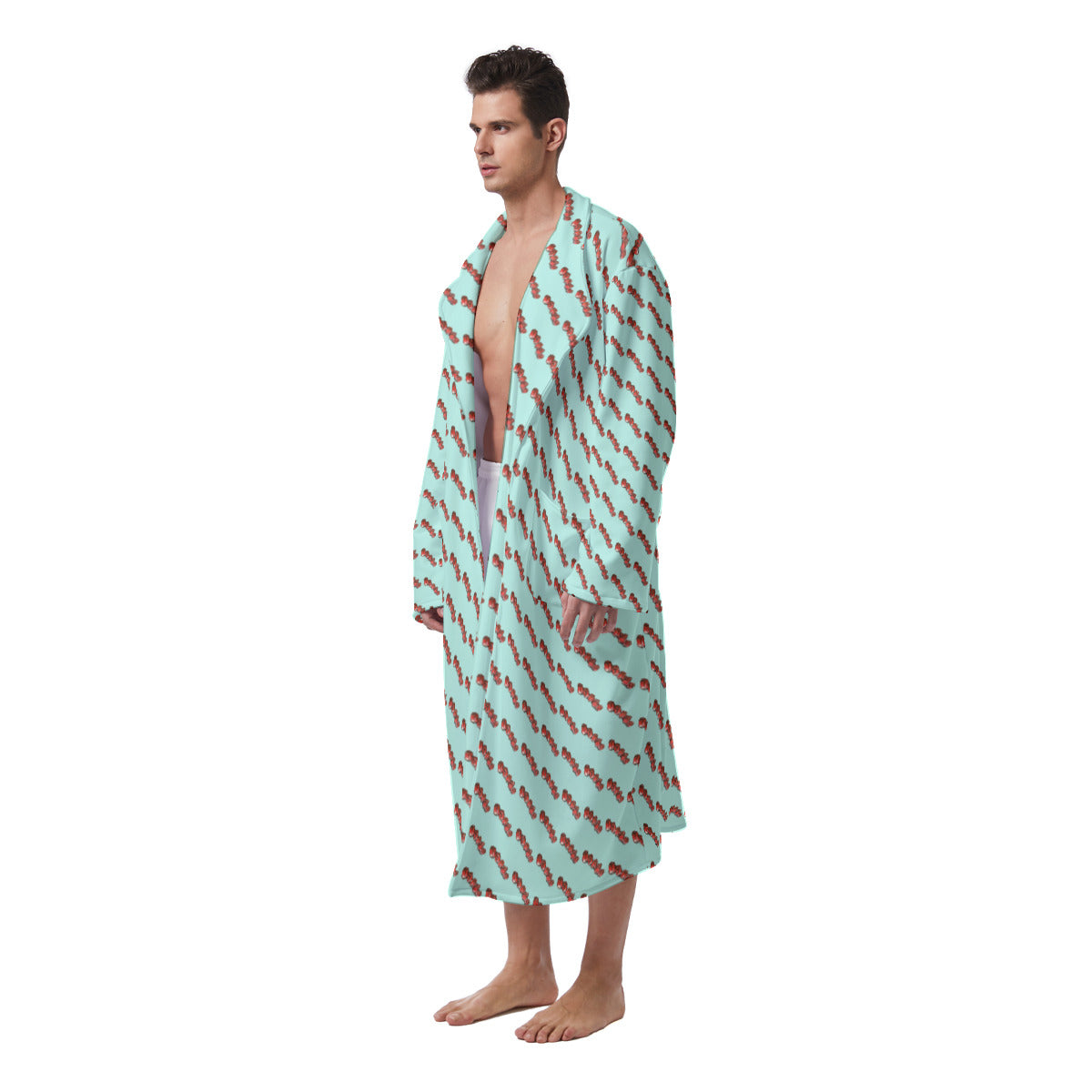 All-Over Print Men's Heavy Fleece Robe