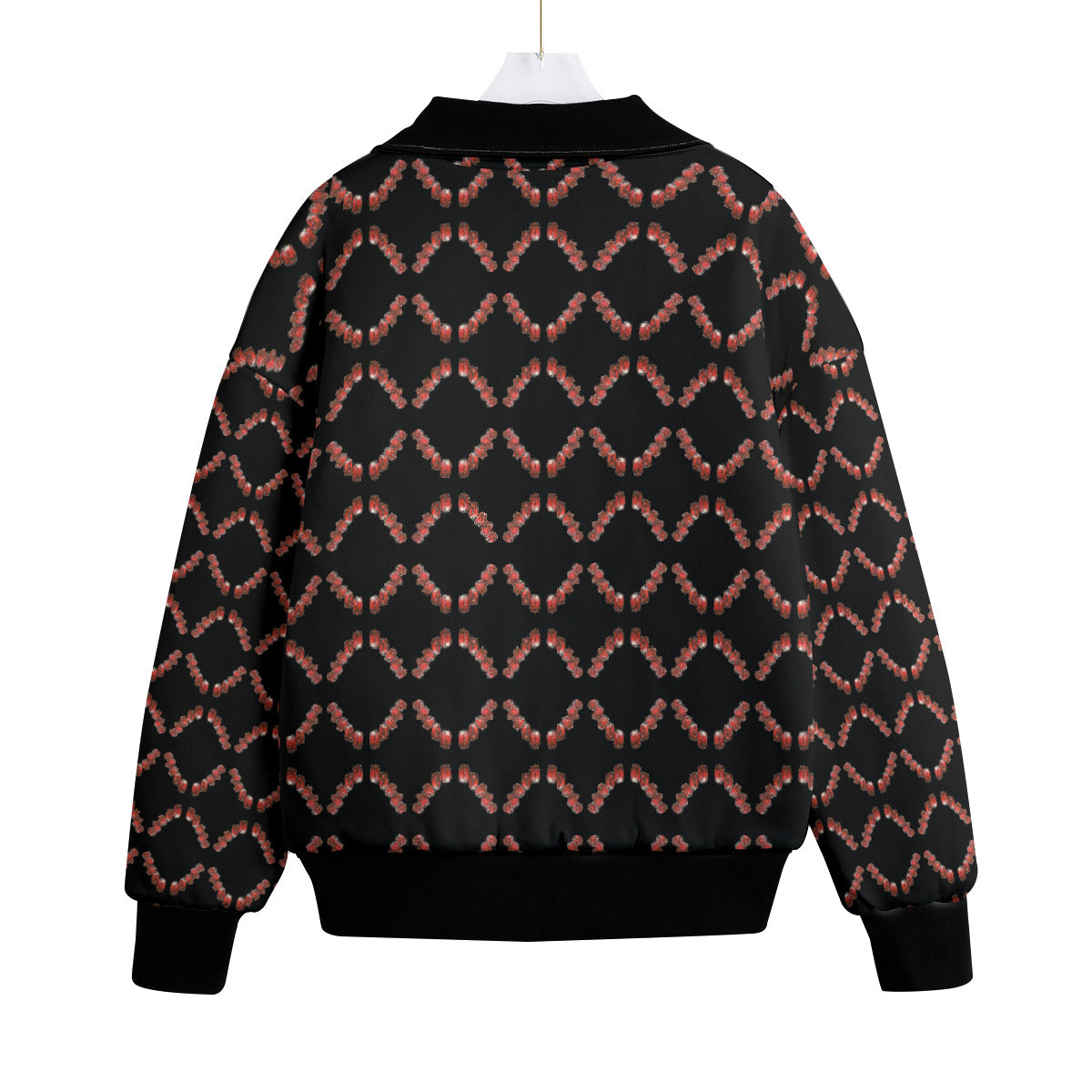 All-Over Print Unisex Knitted Fleece Lapel Outwear