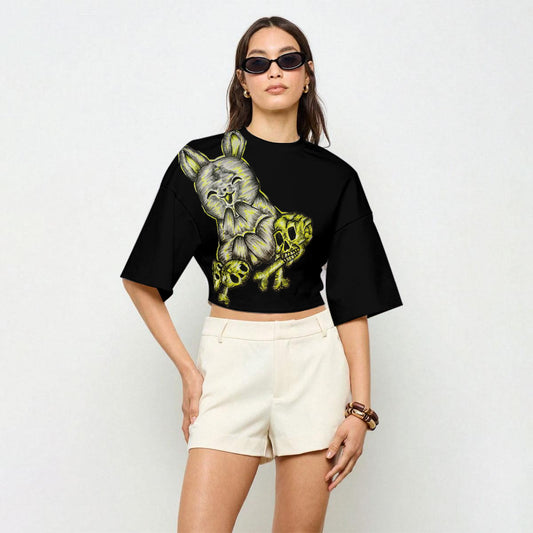 All-Over PrintWomenâs Casual Crop Top