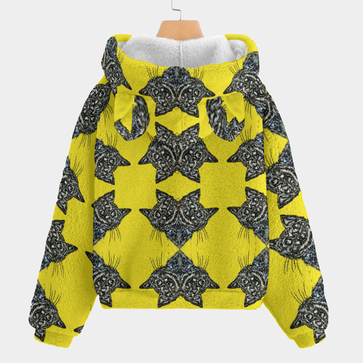 All-Over Print Kid’s Borg Fleece Sweatshirt With Ear