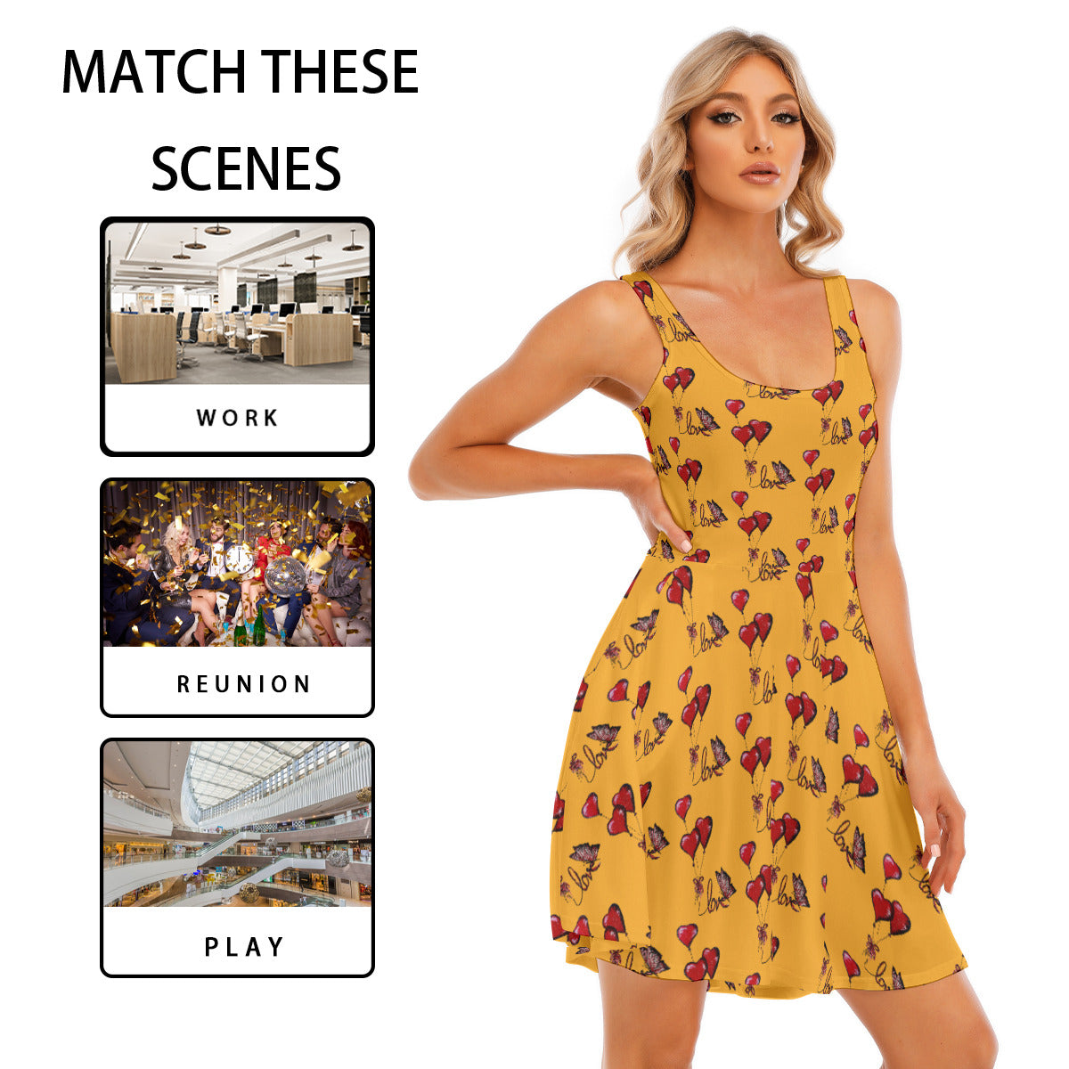 All-Over Print Women's Tank Vest Dress