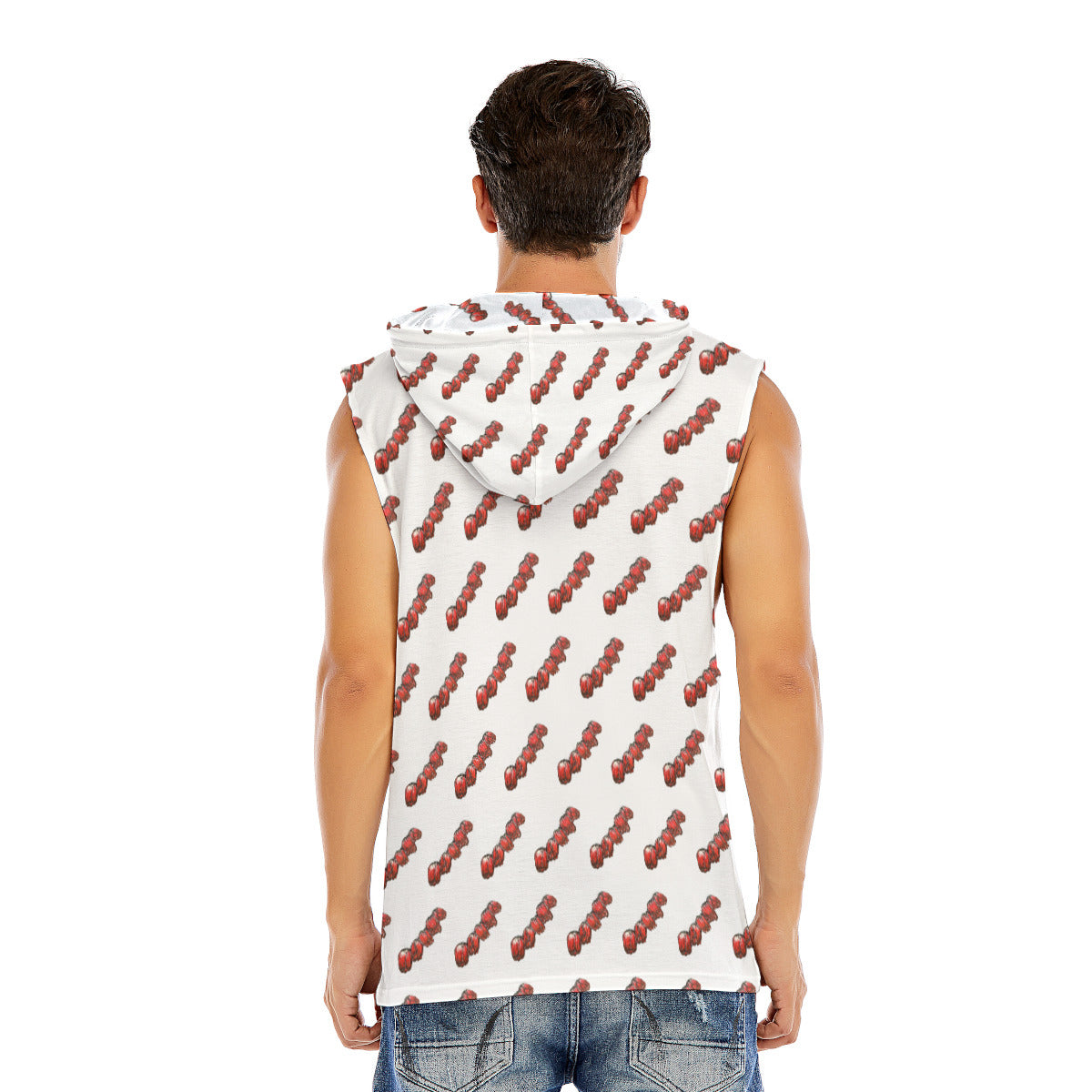 All-Over Print Men’s Sleeveless Pullover Hoodie