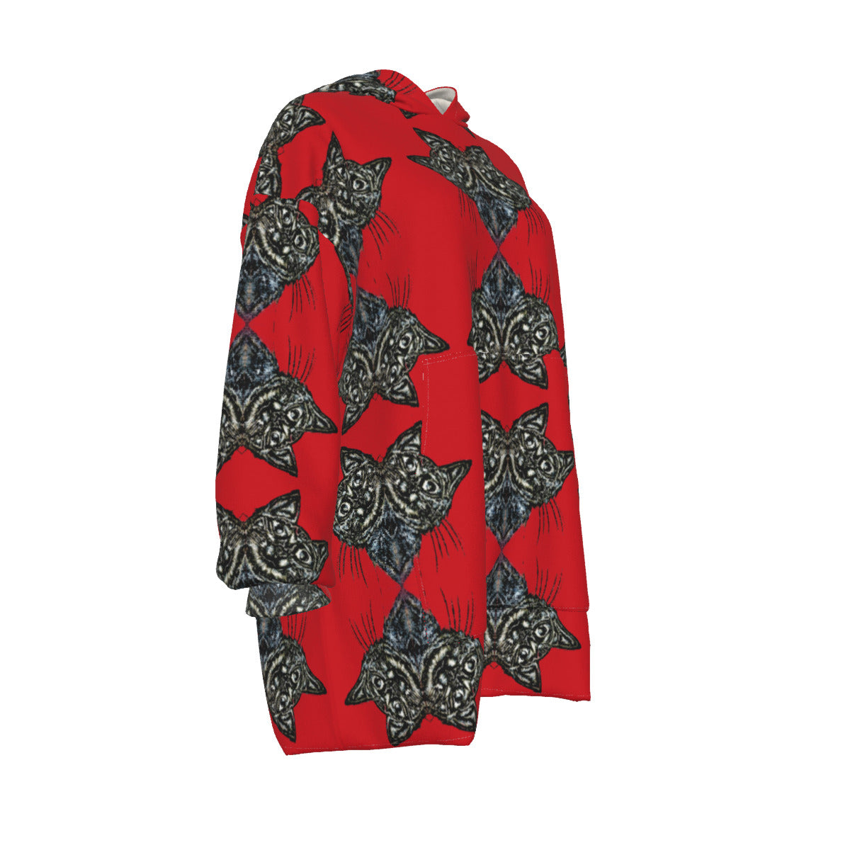 All-Over Print Women's Sherpa Fleece Hoodie Blanket