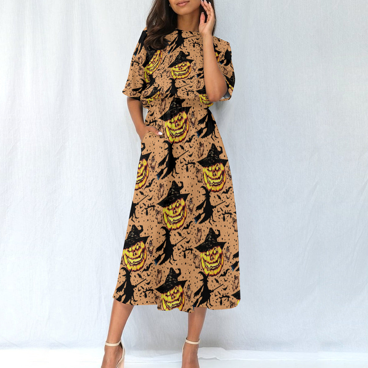 All-Over Print Women's Elastic Waist Dress