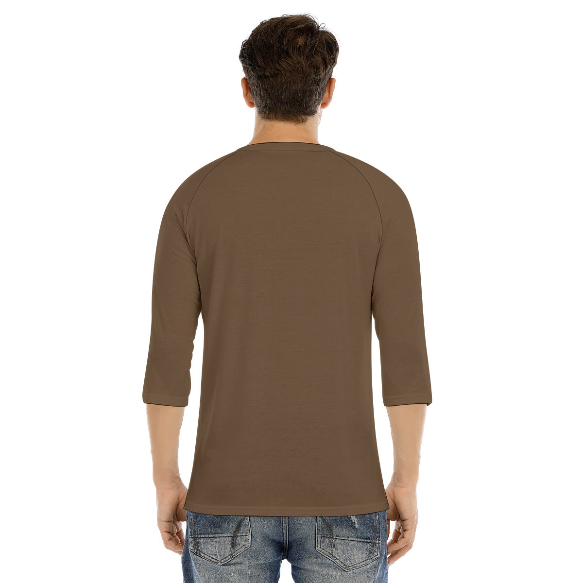 All-Over Print Men's Bracelet Sleeve T-shirt With Button Closure