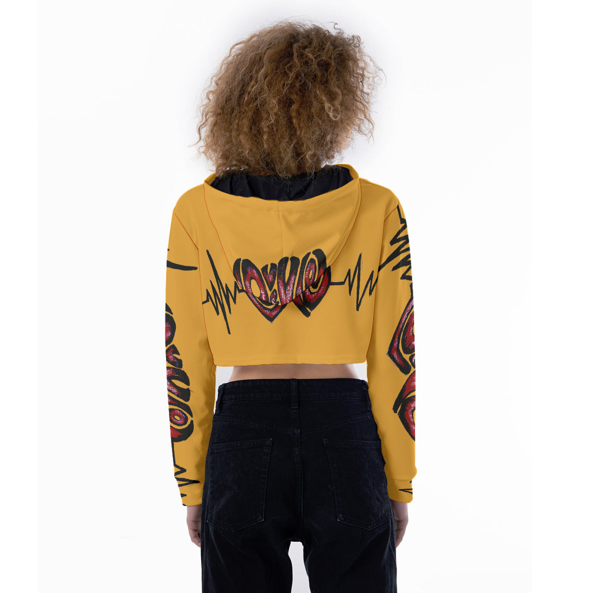 All-Over Print Women's Crop Top Hoodie