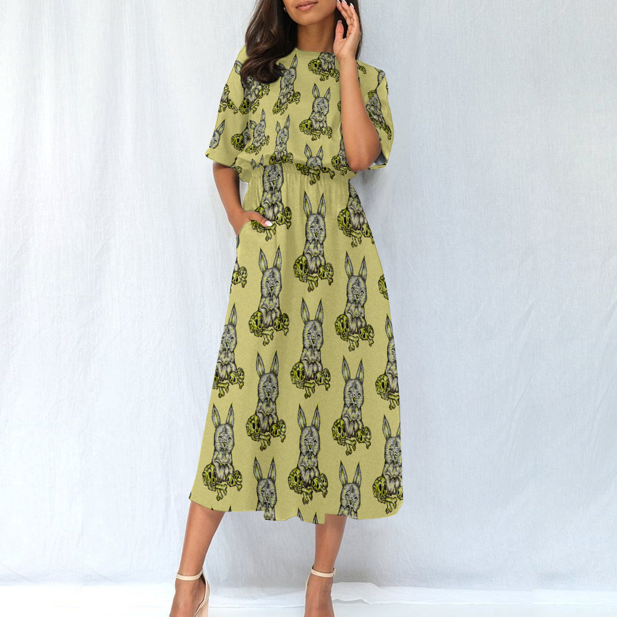 All-Over Print Women's Knee-Length Dress