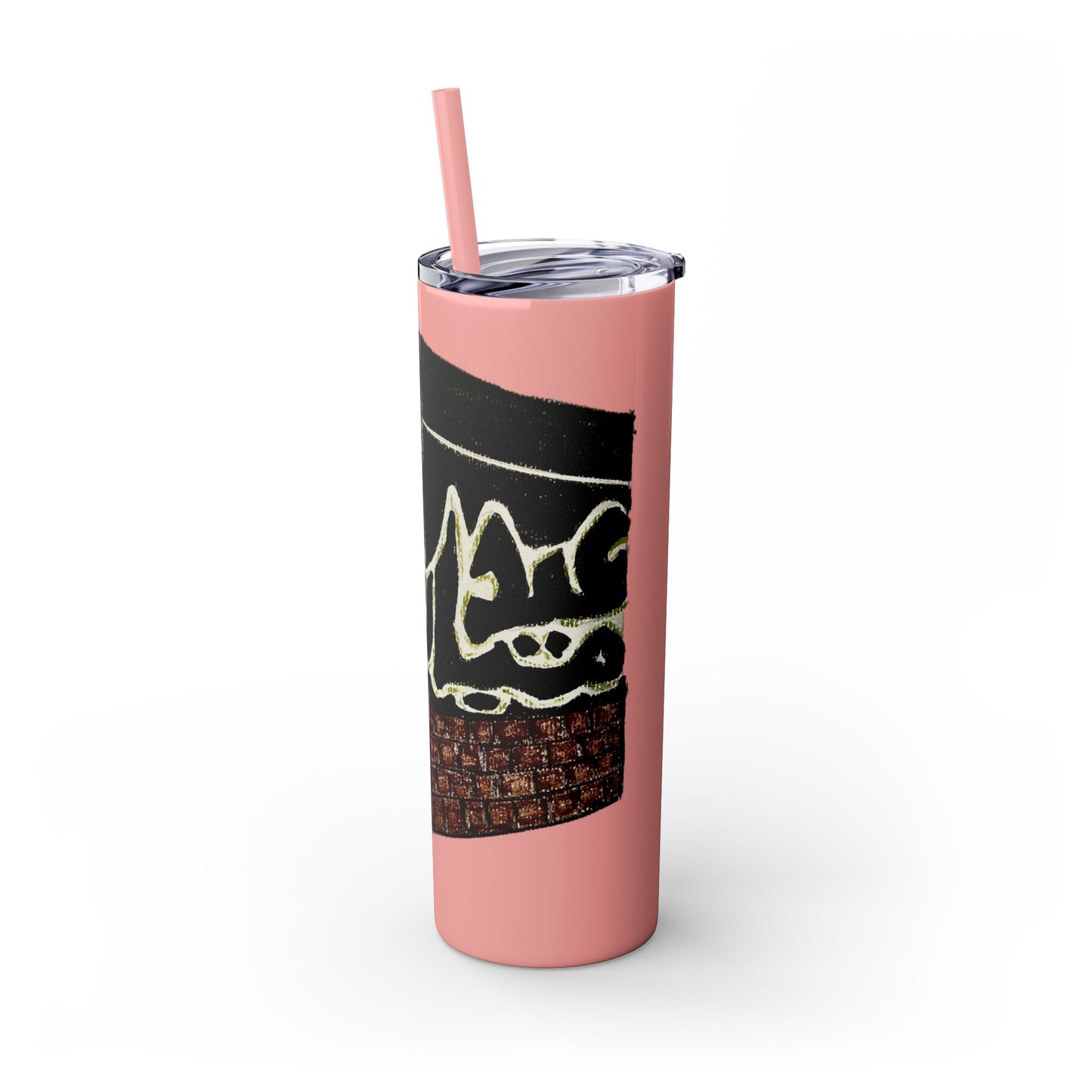 Islamic Skinny Tumbler with Straw - 20oz, Elegant Calligraphy Design