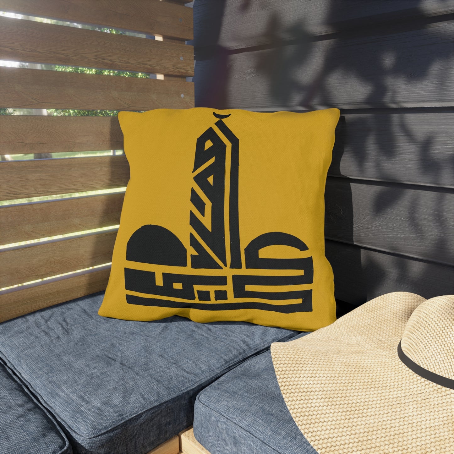 Artistic Outdoor Pillows - Decorative Cushion with Geometric Design for Patio and Garden