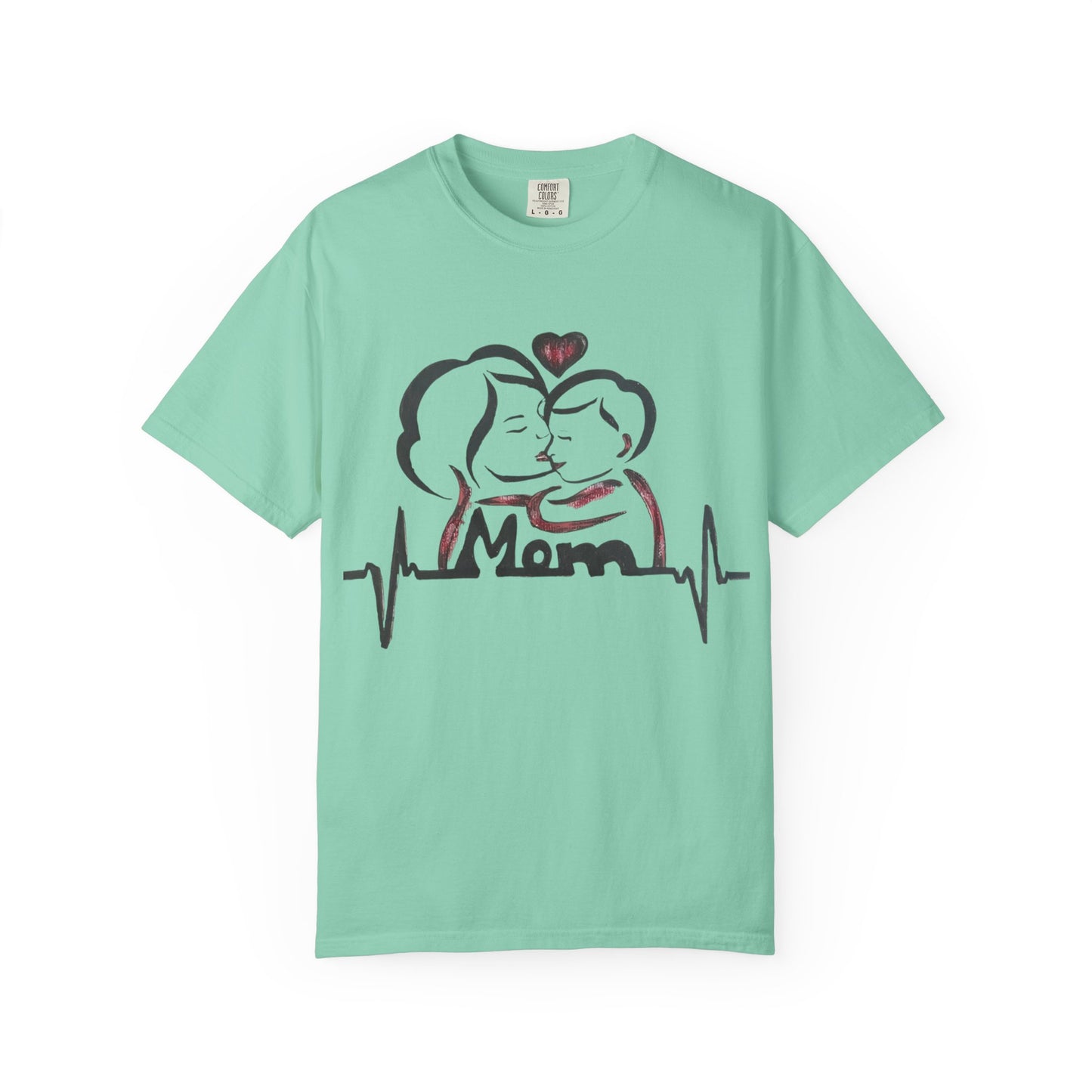 Heartfelt Mom T-Shirt | Cozy Unisex Garment-Dyed Tee, Perfect for Mother's Day, Family Gatherings, Gift for Moms, Love and Connection