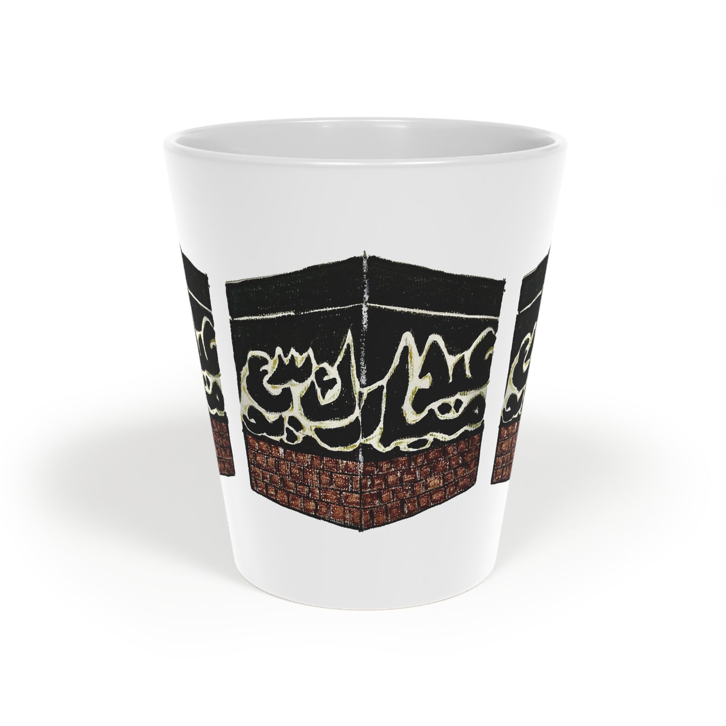 Latte Mug with Elegant Arabic Design - 12oz Cultural Coffee Cup