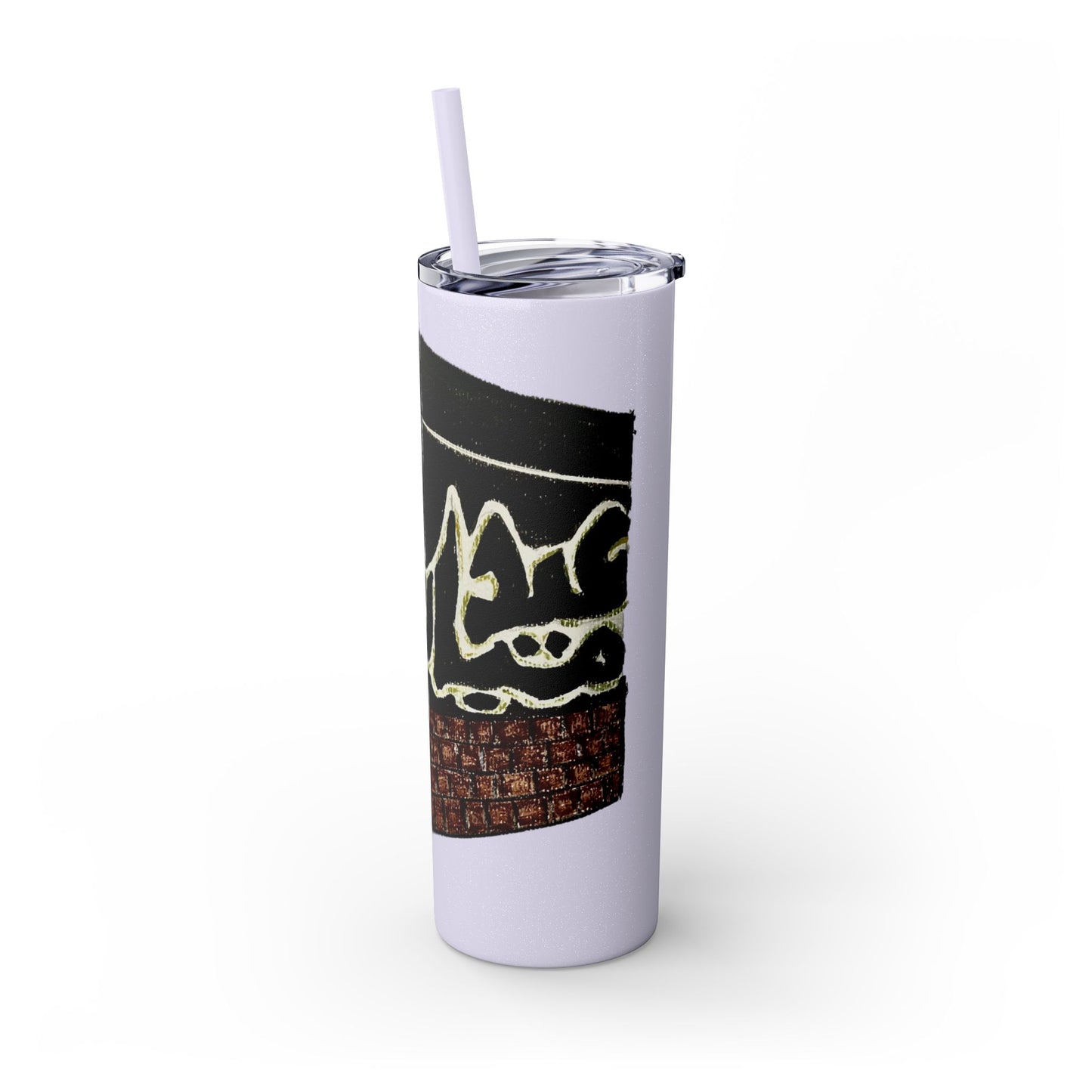 Islamic Skinny Tumbler with Straw - 20oz, Elegant Calligraphy Design