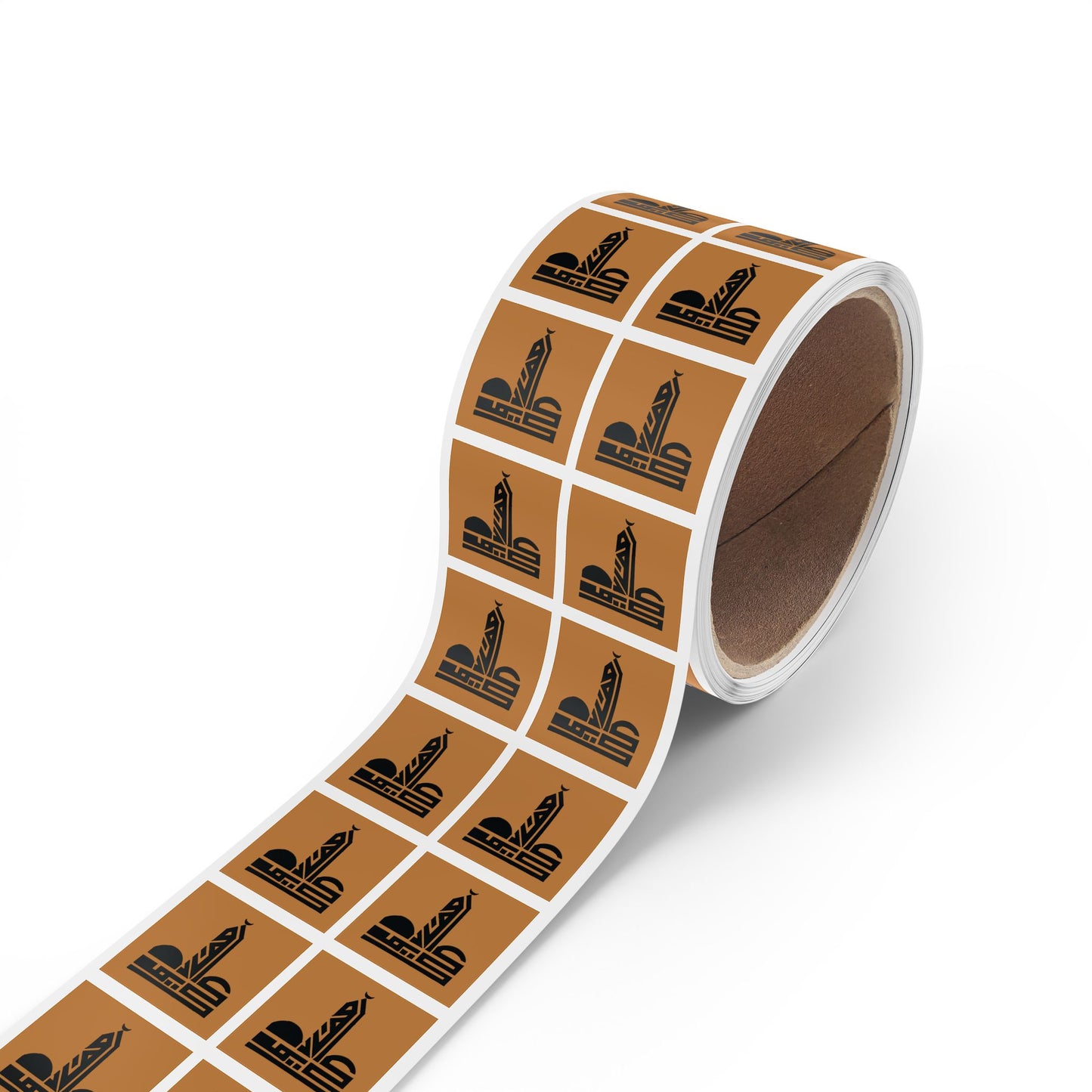 Unique Mosque Design Square Sticker Label Rolls – Perfect for Events & Spiritual Gatherings