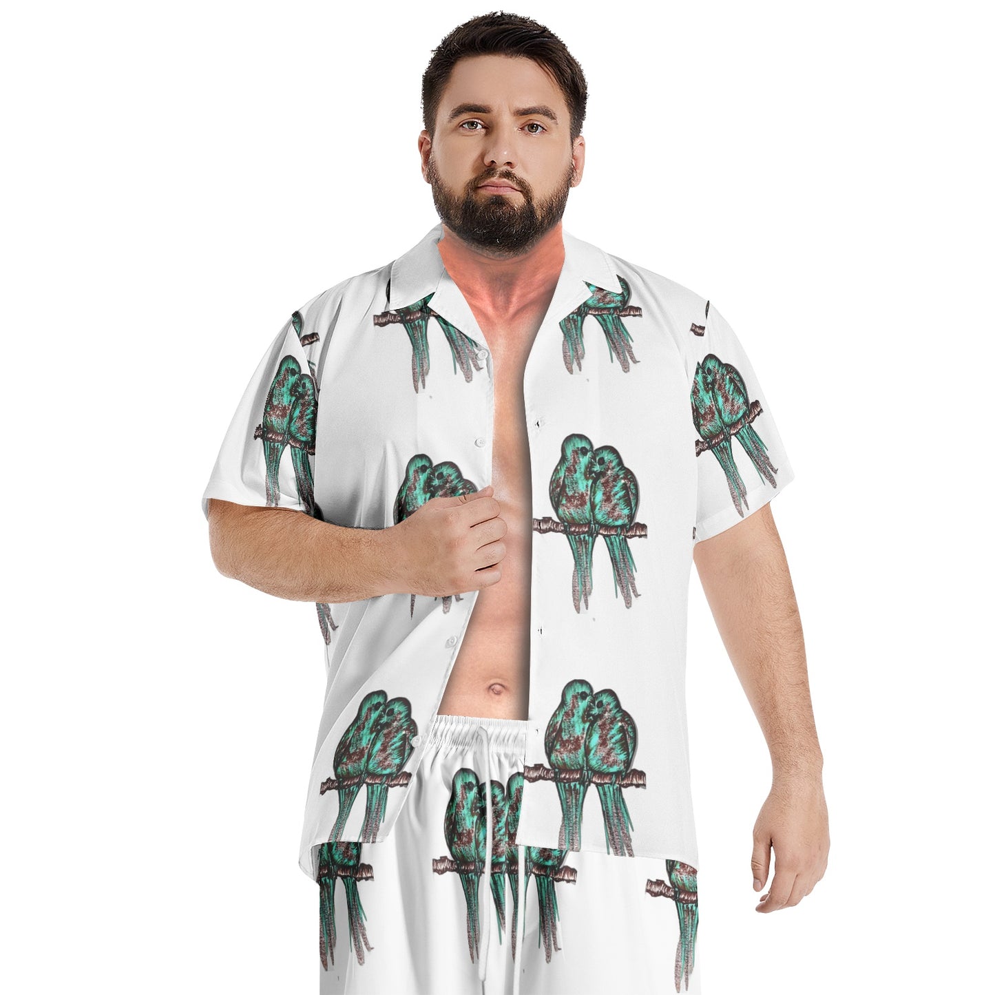 Men's All-Over-Print Hawiian Shirt Sets