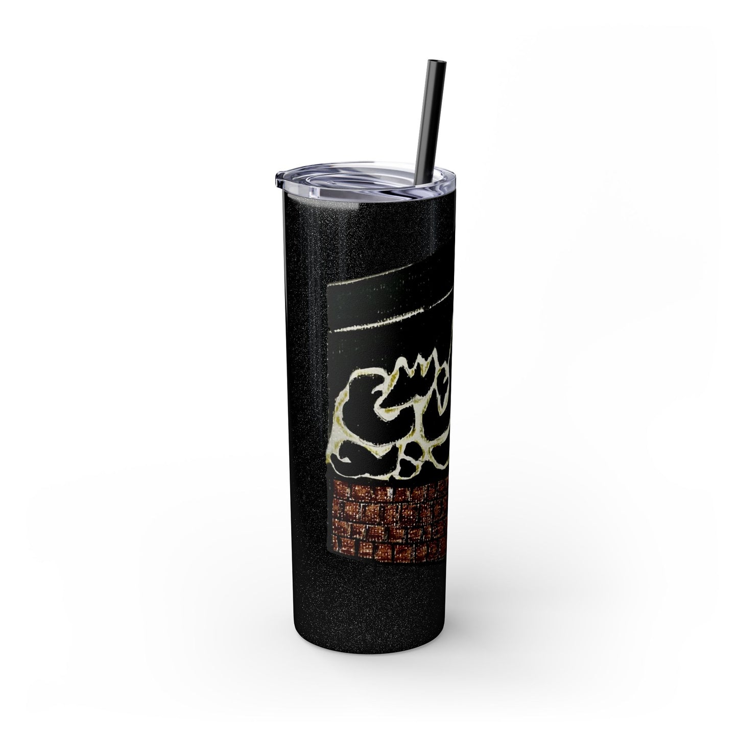 Islamic Skinny Tumbler with Straw - 20oz, Elegant Calligraphy Design