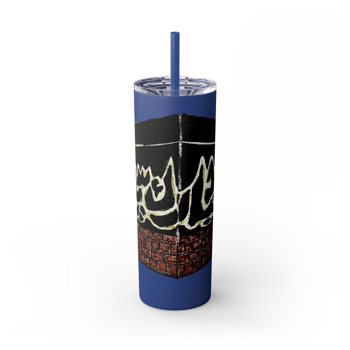 Islamic Skinny Tumbler with Straw - 20oz, Elegant Calligraphy Design