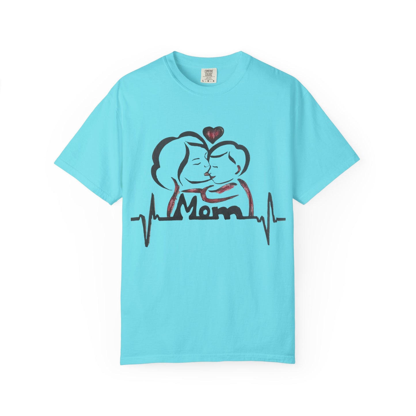 Heartfelt Mom T-Shirt | Cozy Unisex Garment-Dyed Tee, Perfect for Mother's Day, Family Gatherings, Gift for Moms, Love and Connection