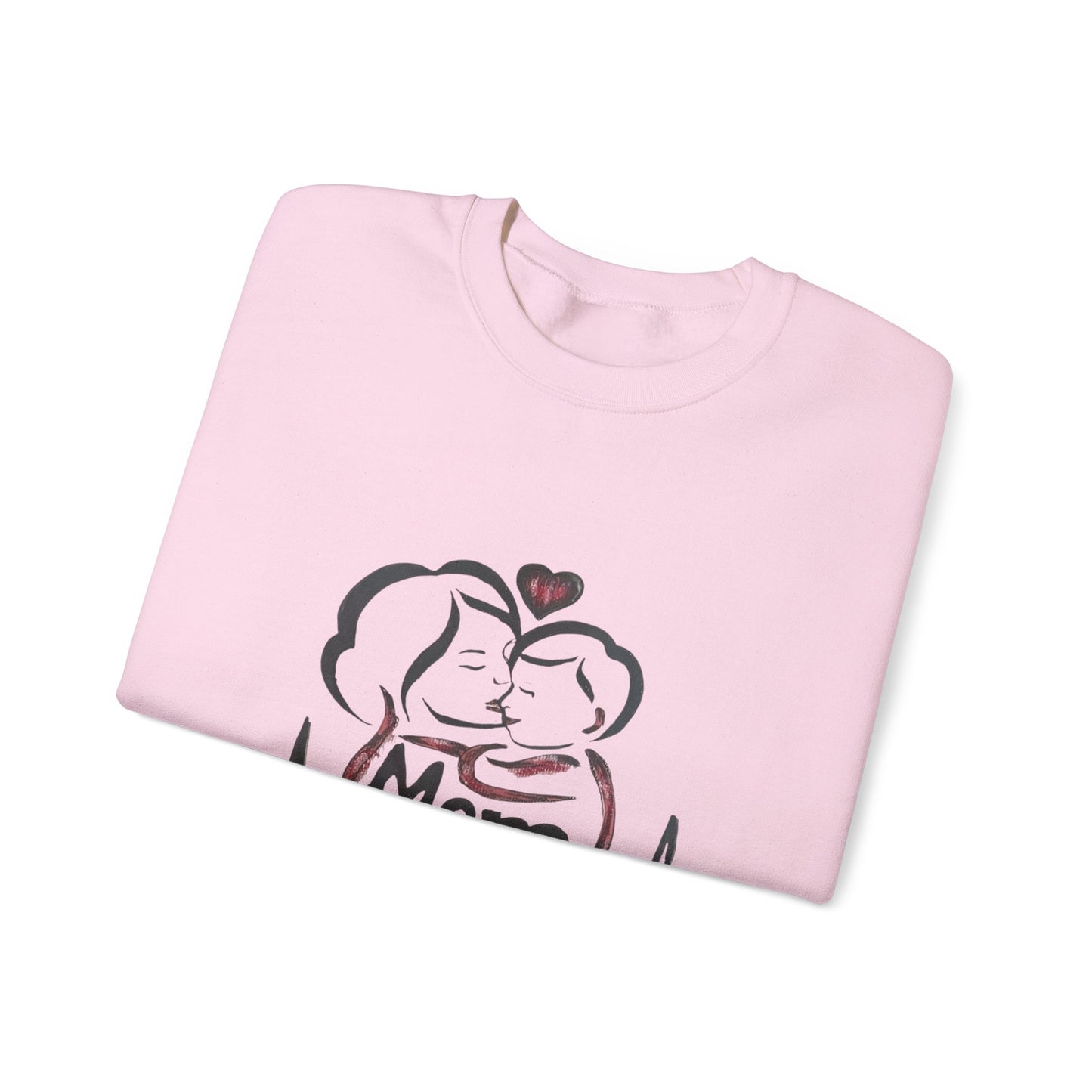 Heartfelt Mom Sweatshirt, Cozy Unisex Crewneck, Mother's Day Gift, Family Love Apparel, Heartbeat Design