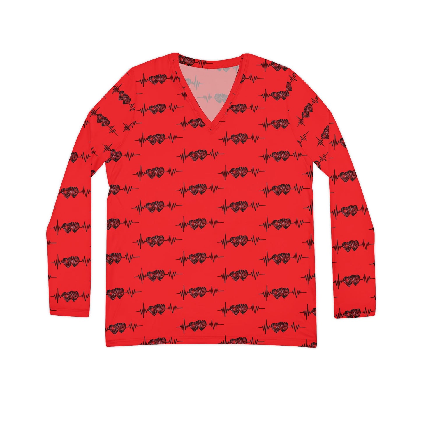 Women's Long Sleeve V-neck Shirt (AOP)