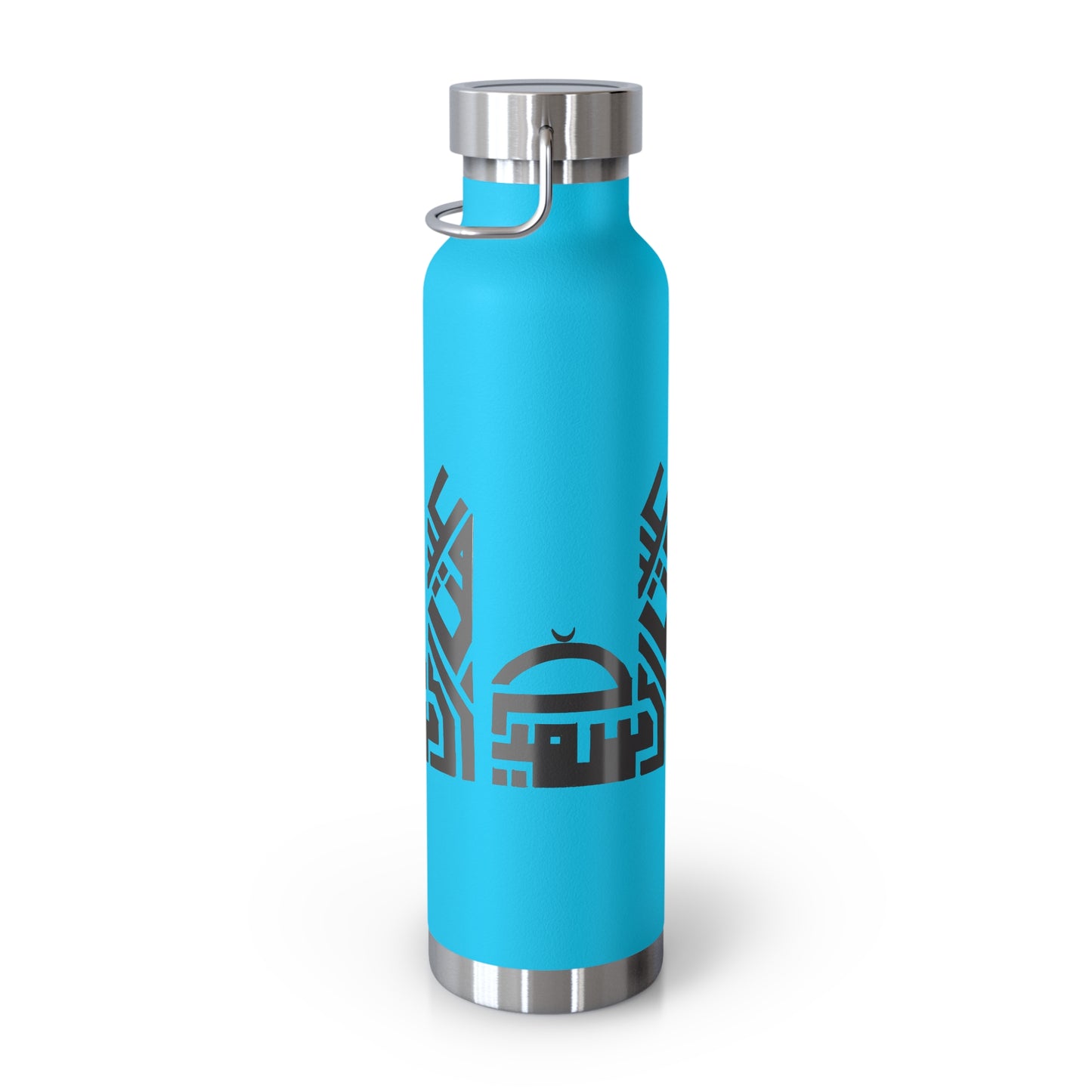 Artistic Copper Vacuum Insulated Bottle - 22oz Travel Flask with Mosque Design