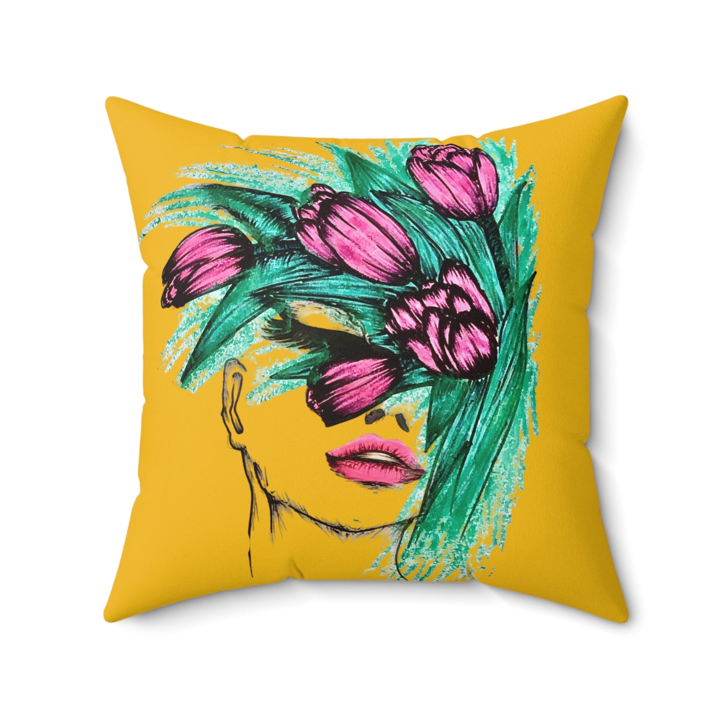 Faux Suede Square Pillow