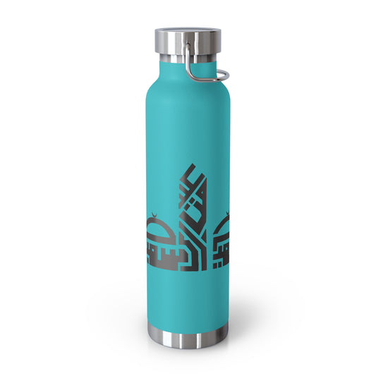 Artistic Copper Vacuum Insulated Bottle - 22oz Travel Flask with Mosque Design