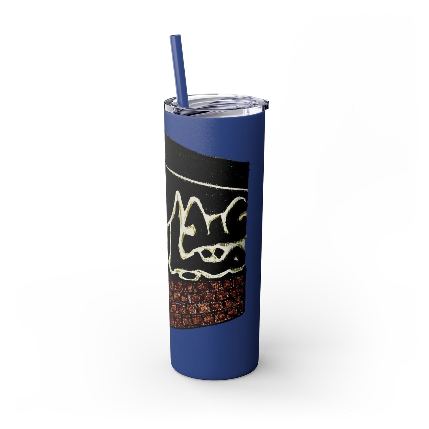 Islamic Skinny Tumbler with Straw - 20oz, Elegant Calligraphy Design