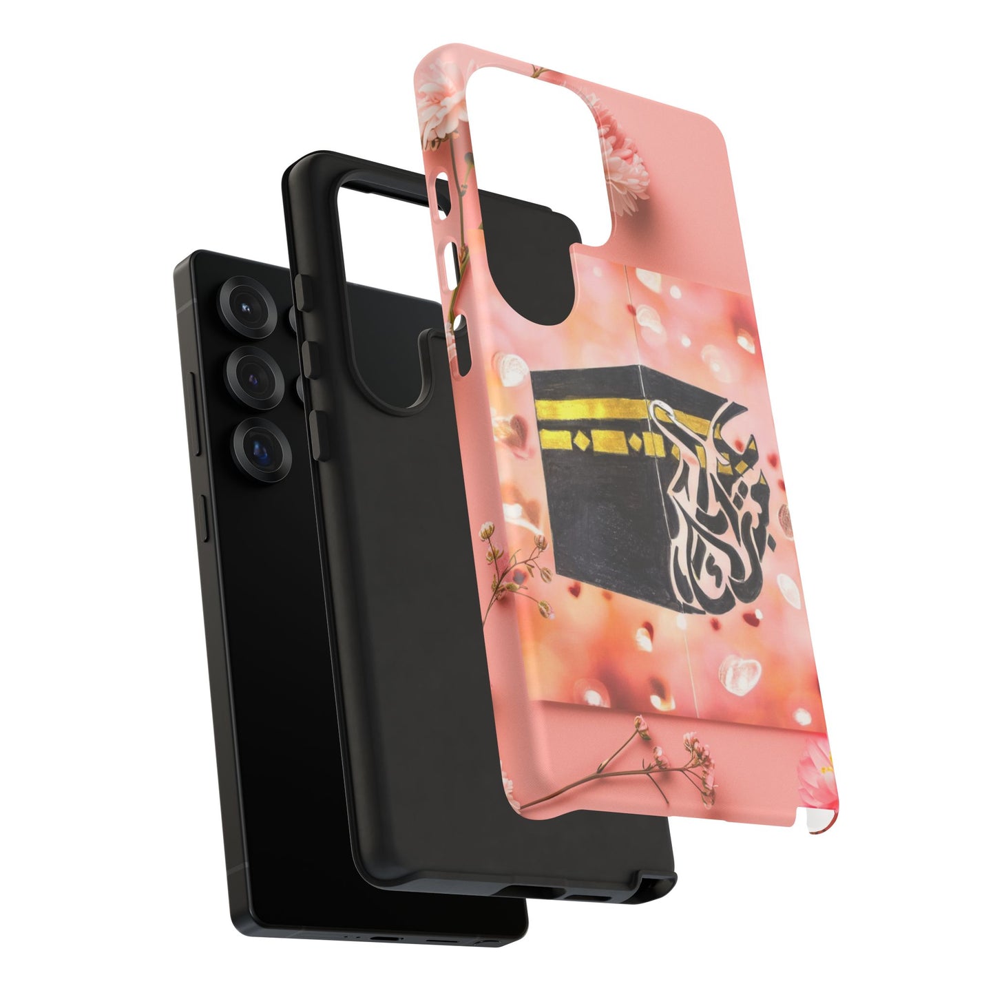 Kaaba Floral Phone Case – Pink Islamic Shrine Design