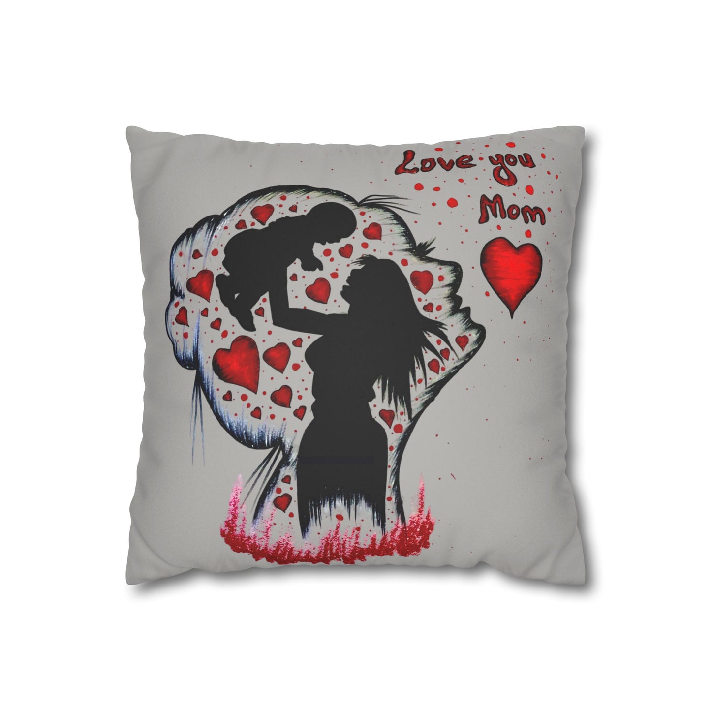 Faux Suede Square Pillowcase