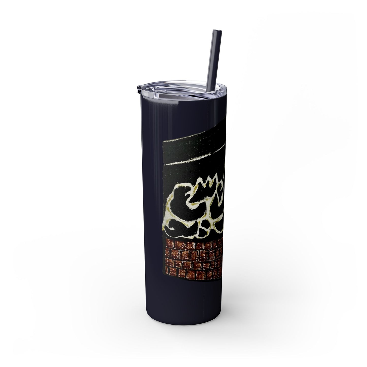 Islamic Skinny Tumbler with Straw - 20oz, Elegant Calligraphy Design