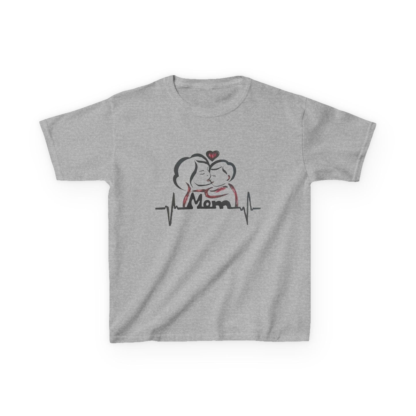 Mommy & Me Kids Tee, Heartbeat Graphic Shirt, Cute Gift for Kids, Mother's Day Tee, Family Matching Outfits, Kids Graphic Tee