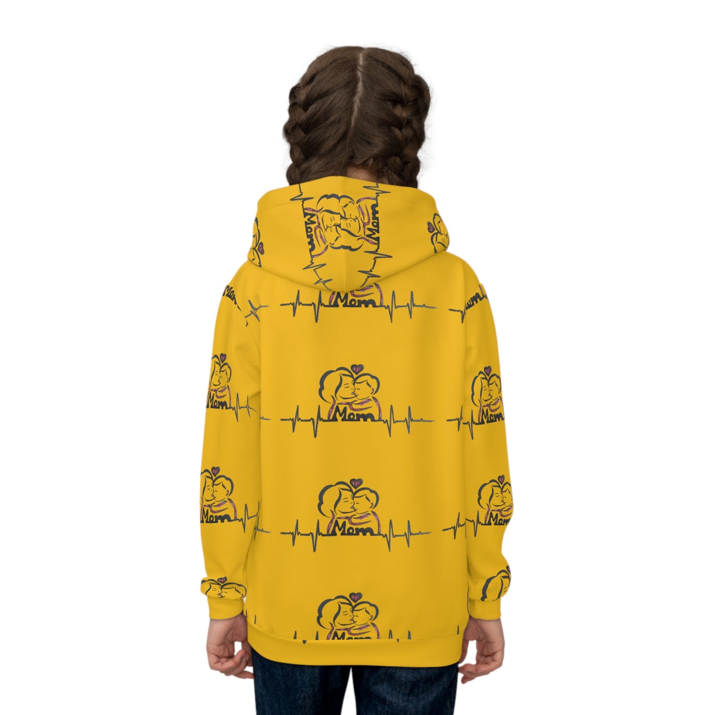 Heartfelt Mom Children's Hoodie - Cozy Gift for Mother's Day, Birthday, Family Gatherings, Casual Wear, Kid's Apparel