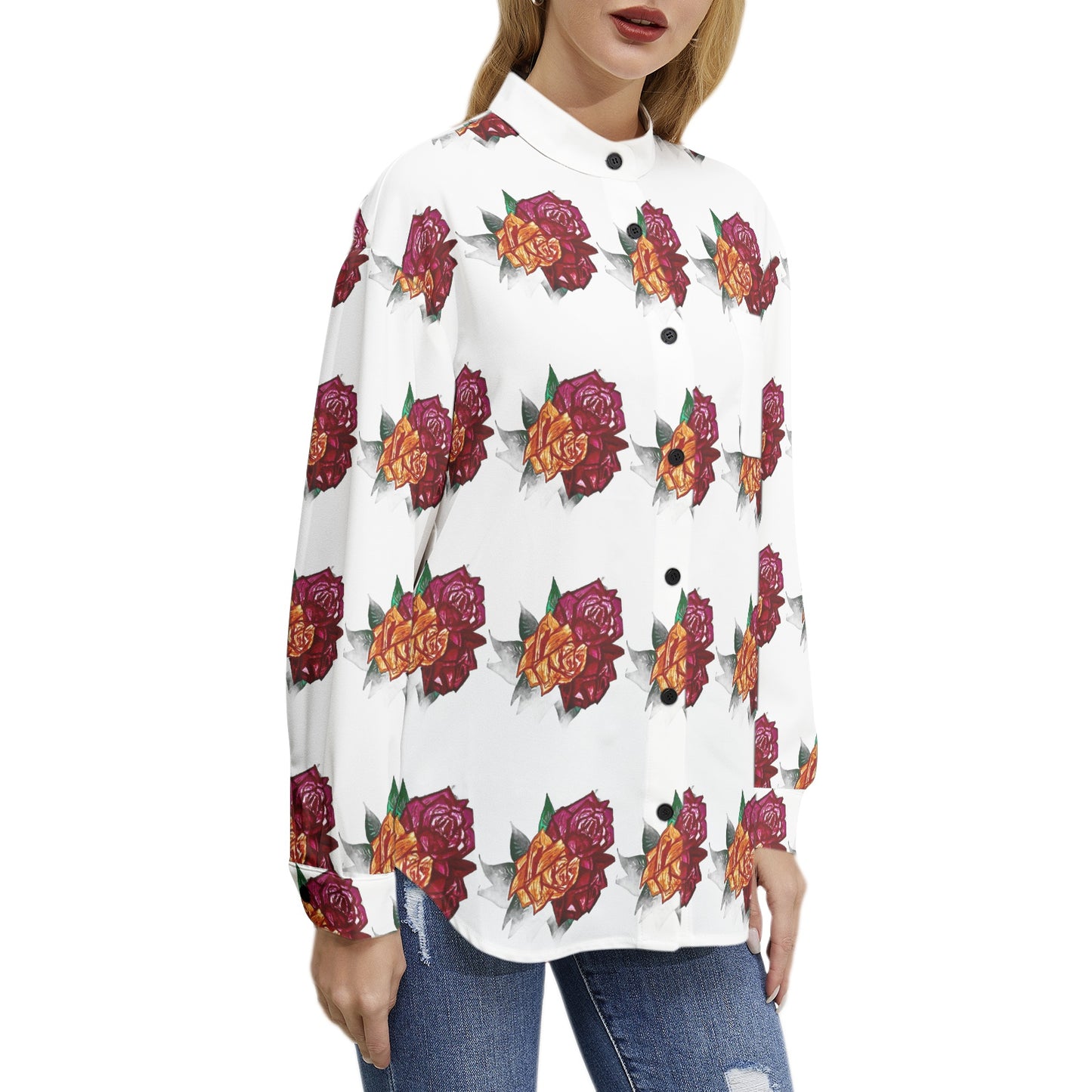 Long Sleeve Button Up Casual Shirt Top