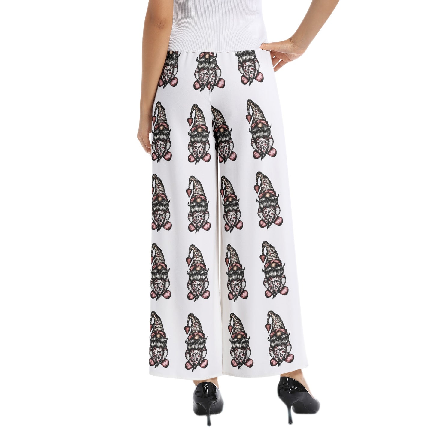 Elastic Waist Wide Leg Pant