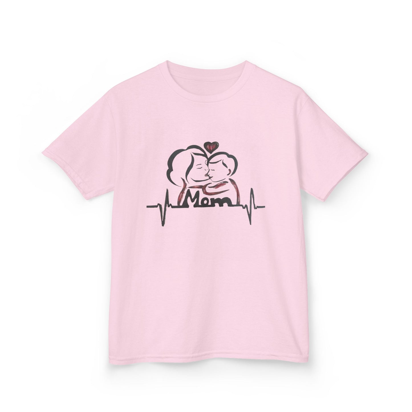 Mommy & Me Kids Tee, Heartbeat Graphic Shirt, Cute Gift for Kids, Mother's Day Tee, Family Matching Outfits, Kids Graphic Tee
