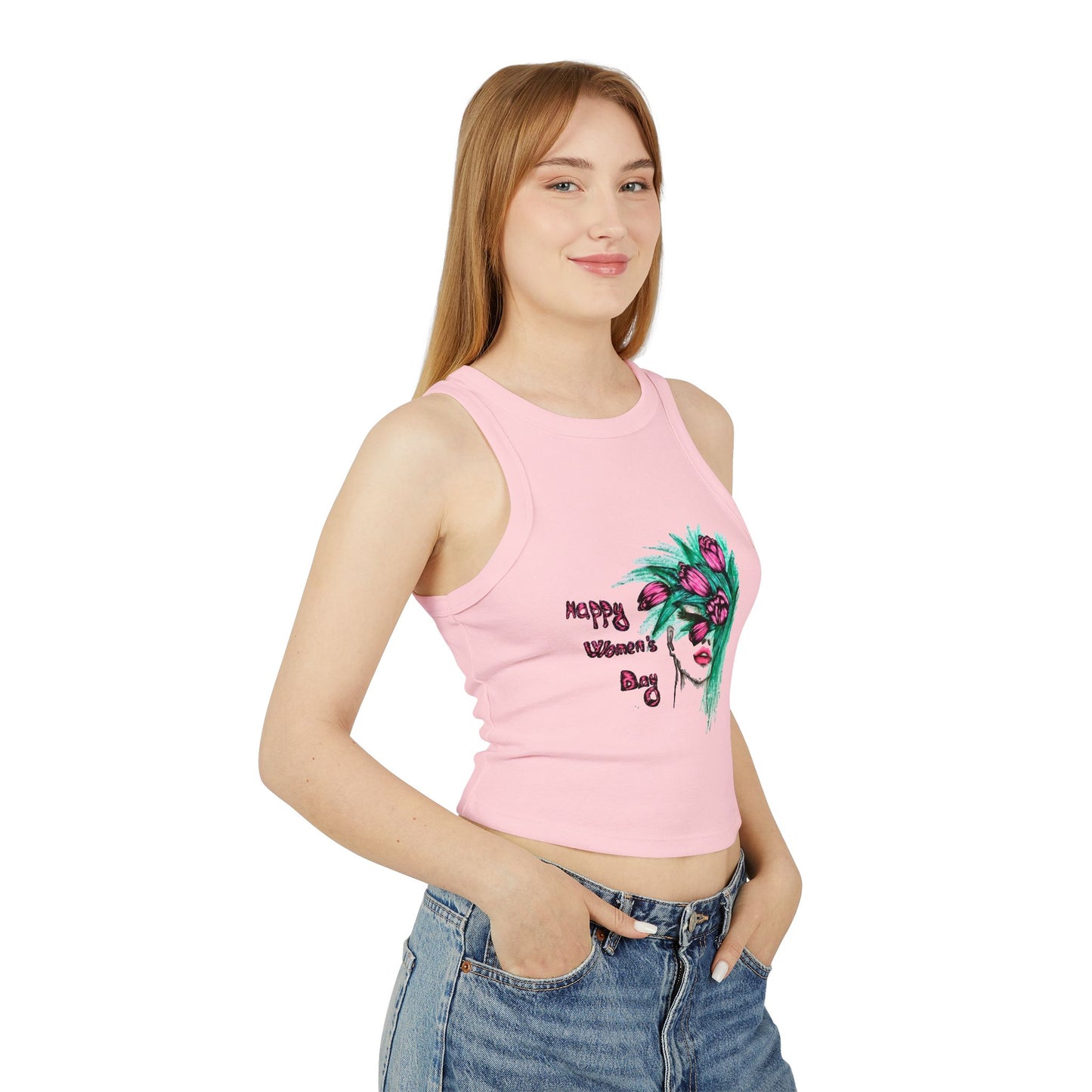 Women's Micro Rib Racer Tank Top