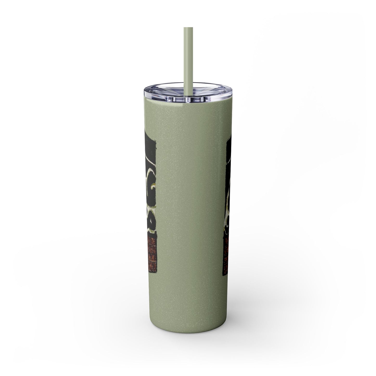 Islamic Skinny Tumbler with Straw - 20oz, Elegant Calligraphy Design