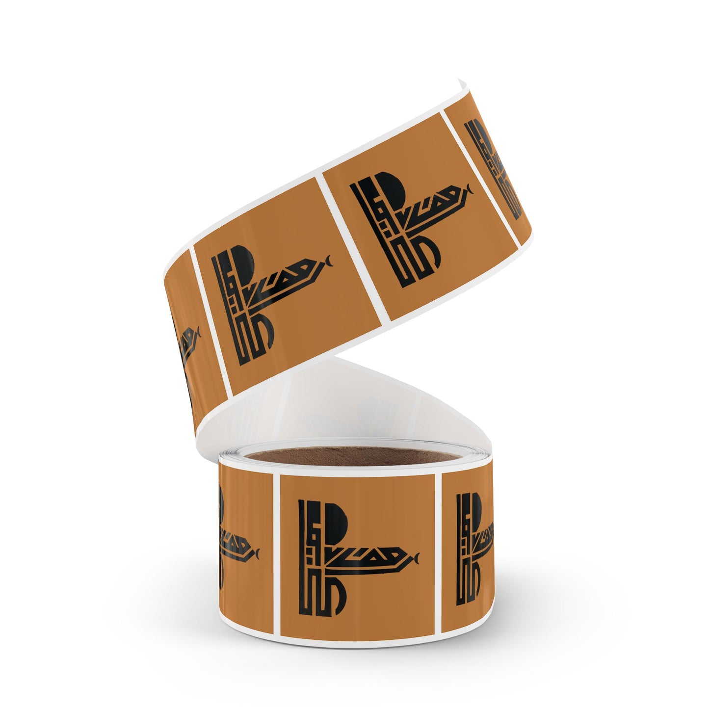 Unique Mosque Design Square Sticker Label Rolls – Perfect for Events & Spiritual Gatherings