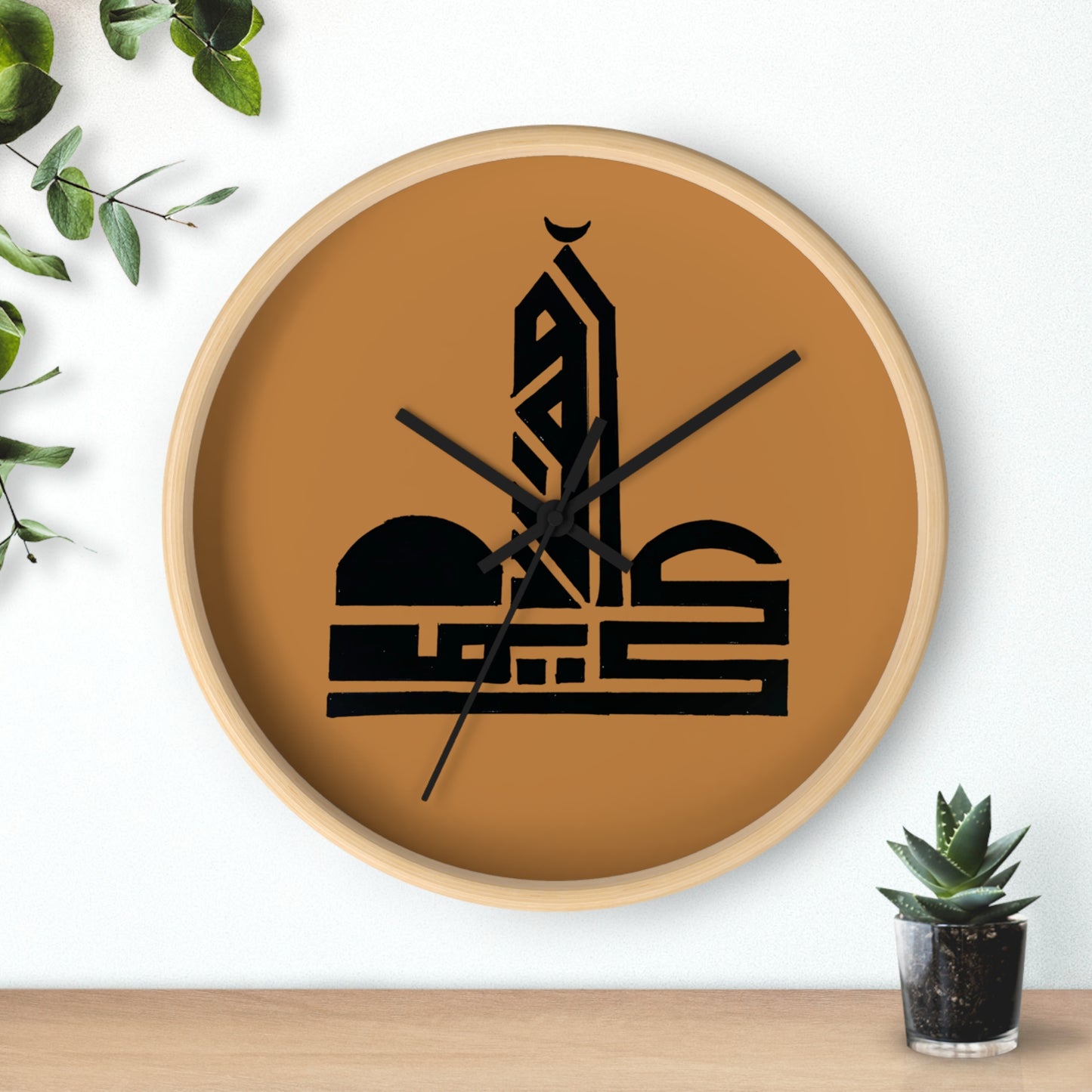 Modern Geometric Wall Clock - Stylish Home Decor with Cultural Motif