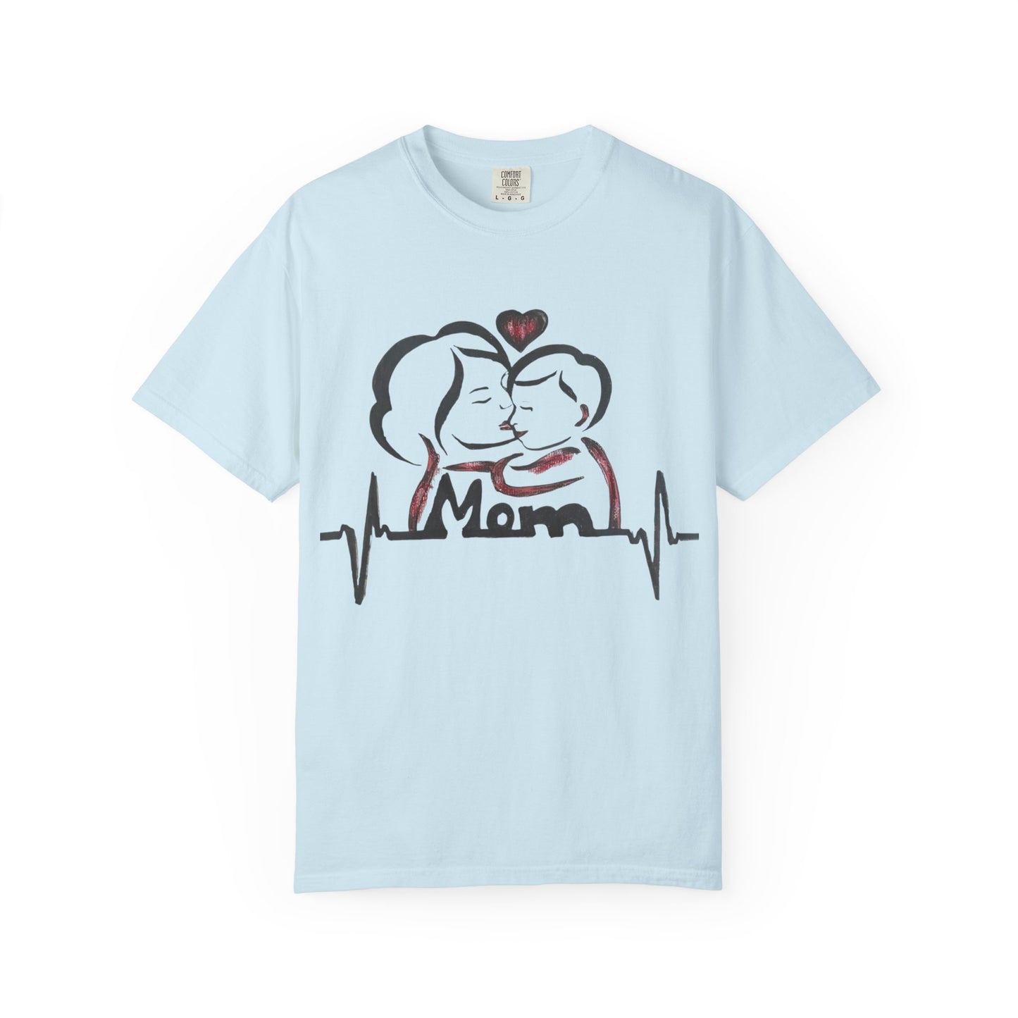 Heartfelt Mom T-Shirt | Cozy Unisex Garment-Dyed Tee, Perfect for Mother's Day, Family Gatherings, Gift for Moms, Love and Connection