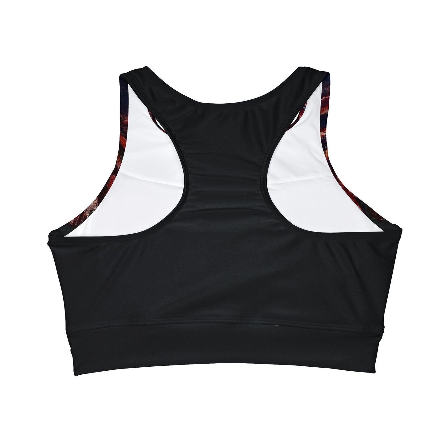 High Neck Crop Bikini Top (AOP)