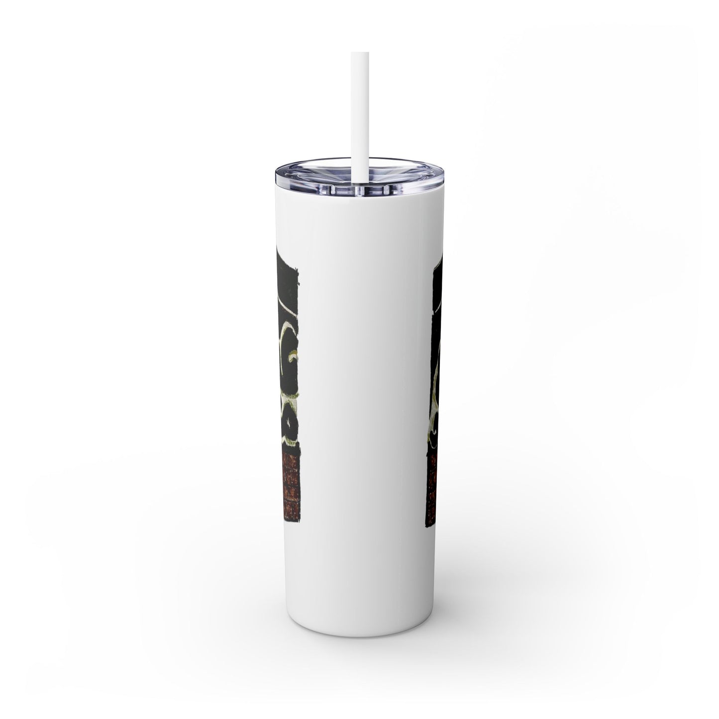 Islamic Skinny Tumbler with Straw - 20oz, Elegant Calligraphy Design