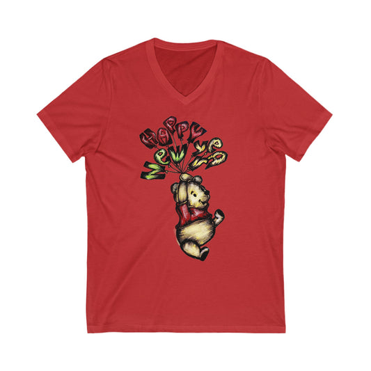 Unisex Jersey Short Sleeve V-Neck Tee