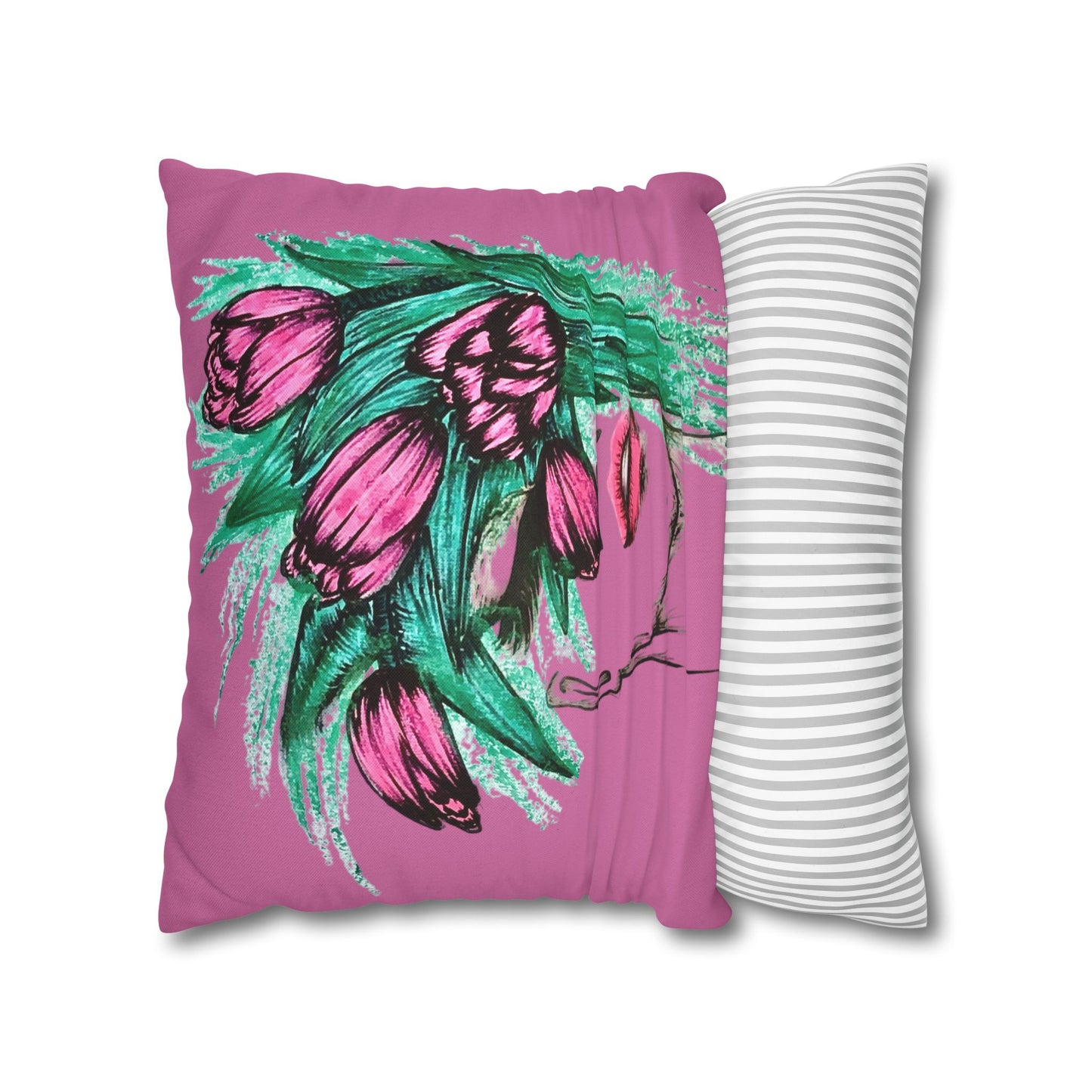 Spun Polyester Square Pillowcase