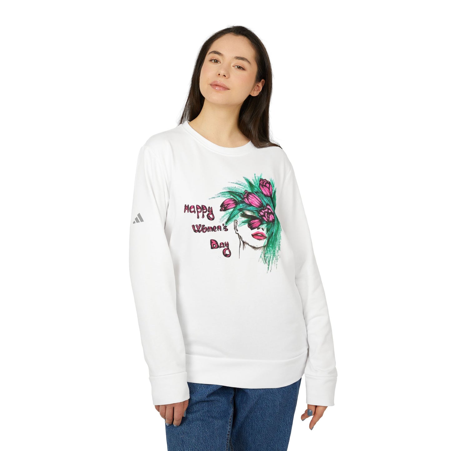 adidas Unisex Fleece Crewneck Sweatshirt